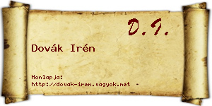 Dovák Irén névjegykártya